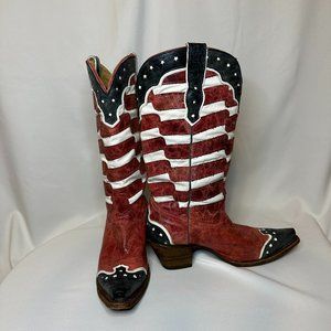 CORRAL WOMEN'S AMERICAN FLAG WESTERN BOOTS - Like New!